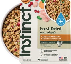 Instinct FreshDried Meal Blends Grain-Free Raw Chicken & Harvest Blend Freeze-Dried Dog Food, 3-oz bag