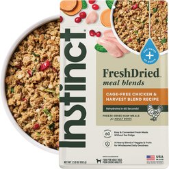 Instinct FreshDried Meal Blends Grain-Free Raw Chicken & Harvest Blend Freeze-Dried Dog Food, 23-oz bag slide 1 of 8
