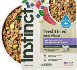Instinct FreshDried Meal Blends Grain-Free Raw Beef & Orchard Blend Freeze-Dried Dog Food, 3-oz bag
