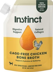 Instinct Human Grade Cage-Free Chicken Bone Broth Wet Dog Food Topper, 16-oz pouch