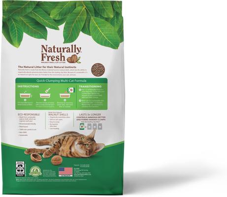 Show full view: Naturally Fresh Unscented Clumping Walnut Cat Litter, 14-lb bag slide 4 of 10
