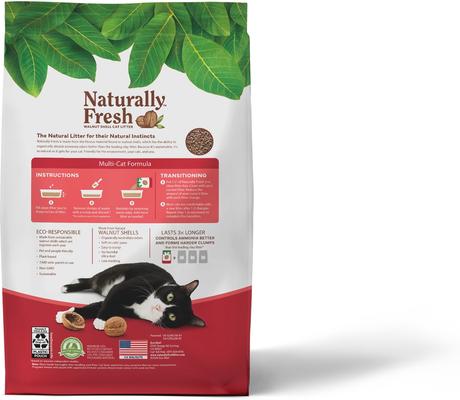 Show full view: Naturally Fresh Multi-Cat Unscented Clumping Walnut Cat Litter, 40-lb bag slide 4 of 13