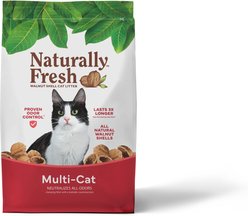 Naturally Fresh Multi-Cat Unscented Clumping Walnut Cat Litter, 26-lb bag