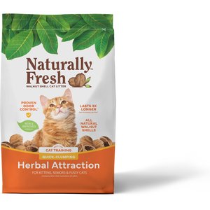 Naturally Fresh Herbal Attraction Scented Clumping Walnut Cat Litter, 14-lb bag