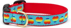 Up Country Rainbow Hearts Dog Collar, XX-Large: 21 to 27-in neck, 1-in wide