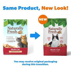 Naturally Fresh Multi-Cat Unscented Clumping Walnut Cat Litter, 26-lb bag