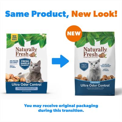 Show full view: Naturally Fresh Multi-Cat Fresh Unscented Clumping Walnut Cat Litter, 26-lb bag slide 3 of 12
