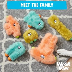West Paw Rolf Rowdies Durable Squeaky Plush Dog Toy, Citrus slide 2 of 9