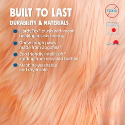 West Paw Rolf Rowdies Durable Squeaky Plush Dog Toy, Melon slide 2 of 4