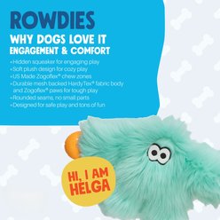 West Paw Helga Rowdies Durable Squeaky Plush Dog Toy, Seafoam slide 2 of 8