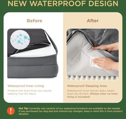 Bedsure Orthopedic Bolster Dog Sofa Bed with Removable Cover, Dark Brown, Large slide 2 of 8