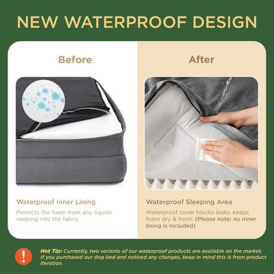 Show full view: Bedsure Orthopedic Bolster Dog Sofa Bed with Removable Cover, Navy Blue, Medium slide 3 of 10