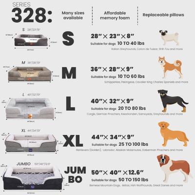 Show full view: LaiFug Floral Yarn Dog Bed Sofa, Black & White, Large slide 2 of 7