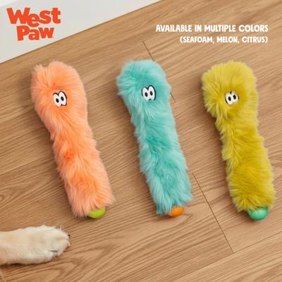 Show full view: West Paw Sven Rowdies Durable Squeaky Plush Dog Toy, Melon slide 6 of 10