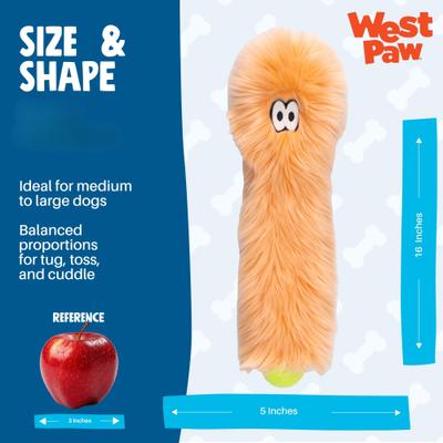 Show full view: West Paw Sven Rowdies Durable Squeaky Plush Dog Toy, Melon slide 4 of 10