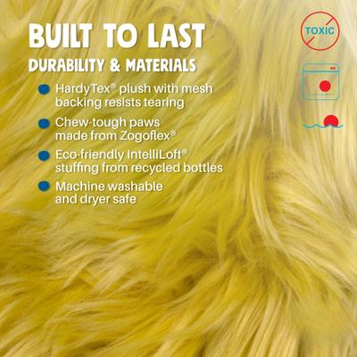 Show full view: West Paw Rolf Rowdies Durable Squeaky Plush Dog Toy, Citrus slide 6 of 11