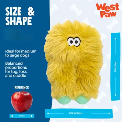 Show full view: West Paw Astrid Rowdies Durable Squeaky Plush Dog Toy, Citrus slide 6 of 11