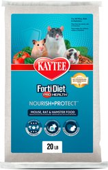 Kaytee Forti-Diet Pro Health Nourish+Protect Mouse, Rat & Hamster Food, 20-lb bag
