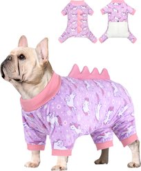 CuteBone Dino Small Dog Pajamas, Pink Unicorn, Medium