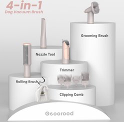 GEOOROOD 4-in-1 Pet Grooming Vacuum Kit, 2.2-L, Pink slide 2 of 8