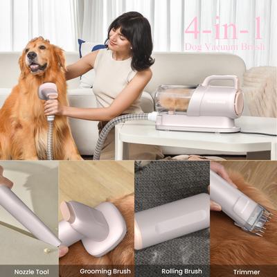Show full view: GEOOROOD 4-in-1 Pet Grooming Vacuum Kit, 2.2-L, Pink slide 2 of 9