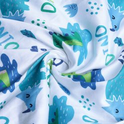 CuteBone Dino Big Dog Pajamas, Blue & White, X-Large slide 2 of 8