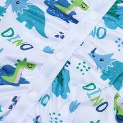 CuteBone Dino Big Dog Pajamas, Blue & White, Medium slide 2 of 8