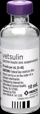Show full view: Vetsulin Insulin U-40 for Dogs & Cats, 10-mL + Merck Insulin Syringes U-40 29 Gauge x 0.5-in, 0.5 mL, 100 syringes slide 4 of 7
