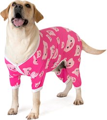 CuteBone Pig Big Dog Pajamas, Pink, Medium