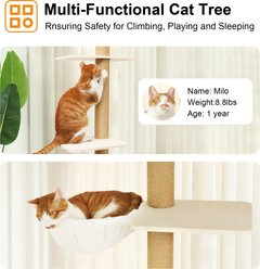 FUKUMARU Wall-Mounted 108-in Cat Tree with Hammock & Sturdy Scratching Post slide 2 of 7