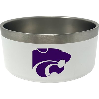 ShopInstaPets ShopInstaPets NCAA Stainless Steel Dog Bowl, 32-oz, Kansas State Wildcats
