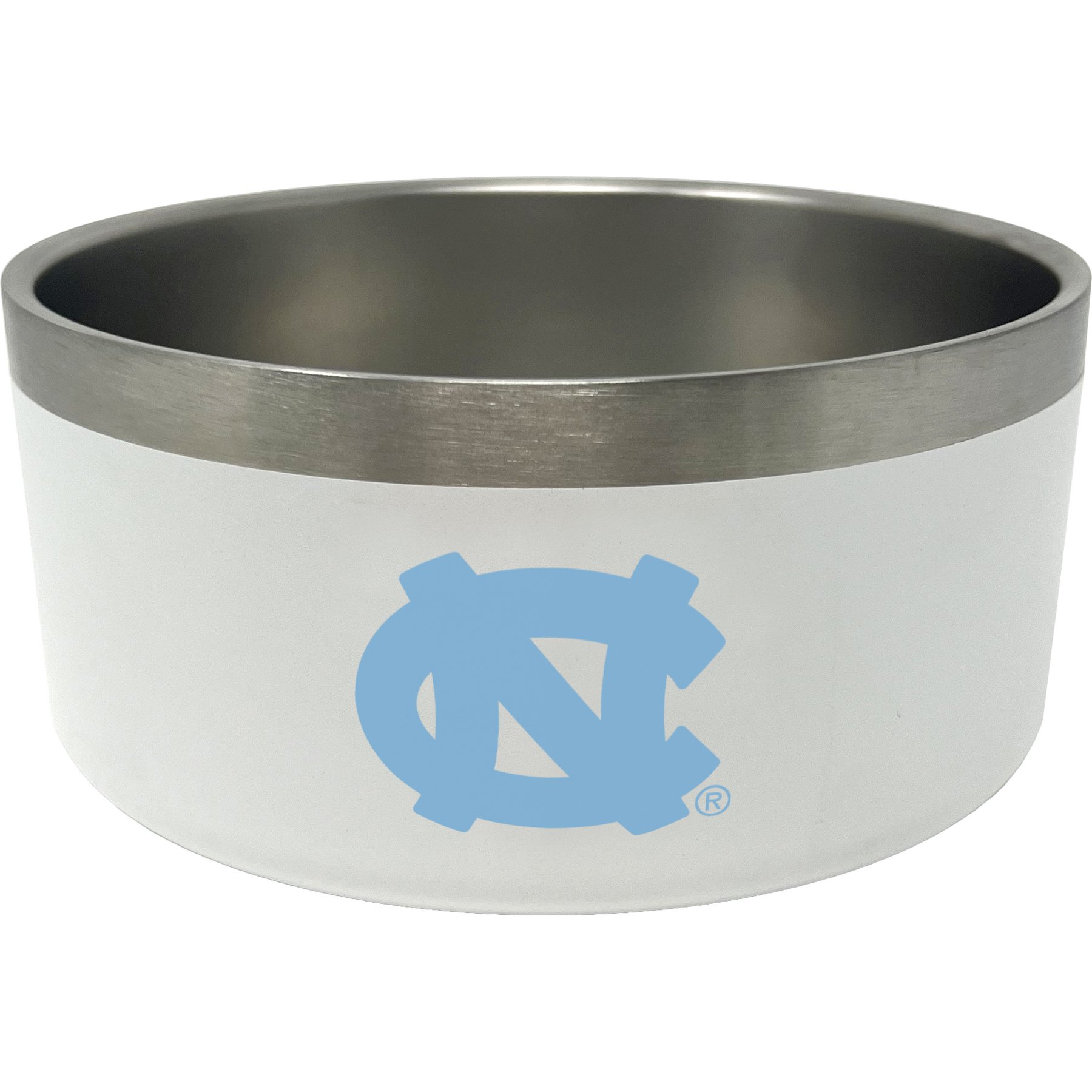 ShopInstaPets NCAA Stainless Steel Dog Bowl, 32-oz, UNC Tar Heels