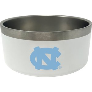 ShopInstaPets NCAA Stainless Steel Dog Bowl, 32-oz, UNC Tar Heels