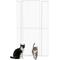 Show in main carousel: PawHut Metal Dog & Cat Gate with Door, 1.4-in Narrow Gap & 2.8 - 5.5-in Extension, White, 40.9 × 1.4 × 66.9-in slide 1 of 9