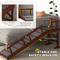 Show in main carousel: PawHut Wooden Dog Stairs Ramp with Removable Guardrails & Non-Slip Surface, Brown, 59.8 × 15.7 × 27.8-in slide 5 of 9