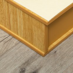 PawHut Wooden Dog, Cat & Small Pet Stairs with Cushioned Removable Covering, 15.75 × 23.25 × 21.25-in, Natural Wood slide 2 of 9