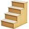 Show in main carousel: PawHut Wooden Dog, Cat & Small Pet Stairs with Cushioned Removable Covering, 15.75 × 23.25 × 21.25-in, Natural Wood slide 1 of 9