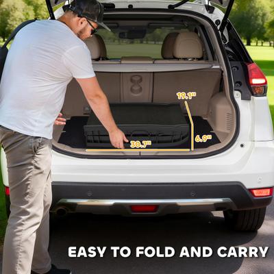 Show full view: PawHut Portable Folding Dog Car Ramp with Non Slip Frosted Surface & Raised Side Rails, Black, 61 x 15.2 x 6.1-in slide 4 of 9