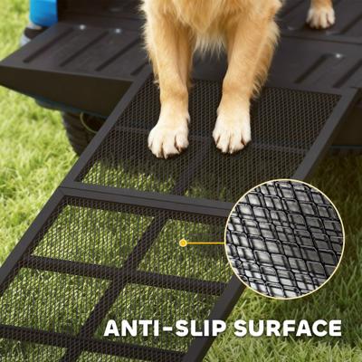 Show full view: PawHut Folding Portable Dog Car Ramp with Non-Slip Surface, Black, 75.2 x 19.7 x 23.6-in slide 5 of 9