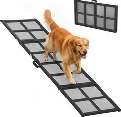 PawHut Folding Portable Dog Car Ramp with Non-Slip Surface, Black, 75.2 x 19.7 x 23.6-in
