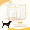 Show in main carousel: PawHut 30 to 41-in Extra Wide Walk Through Metal Dog & Cat Gate with Door, 3 & 5.5-in Extension Kits & Pressure Mounted, White, 40.9 × 2 × 30.3-in slide 4 of 10