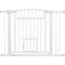 Show in main carousel: PawHut 30 to 41-in Extra Wide Walk Through Metal Dog & Cat Gate with Door, 3 & 5.5-in Extension Kits & Pressure Mounted, White, 40.9 × 2 × 30.3-in slide 1 of 10
