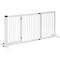 Show in main carousel: PawHut 3 Panel Adjustable Freestanding Fence Wooden Dog Gate Extension with Safety Barrier Lockable Door, 65.25 × 14.25 × 28-in, White slide 1 of 9
