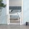 Show in main carousel: PawHut Indoor Freestanding Wooden Dog Gate Extension with 28 to 75-in Retractable Length, Support Feet & Non-Slip Mats, 74.8 × 15.2 × 22-in, White slide 9 of 9