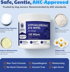 American Kennel Club Hypoallergenic Unscented Dog & Cat Tear Stain Remover Grooming Wipes, 100 count slide 2 of 6