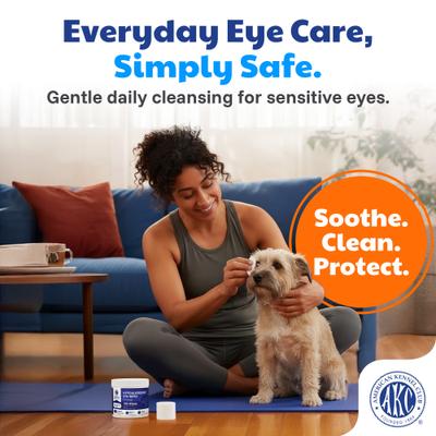 Show full view: American Kennel Club Hypoallergenic Unscented Dog & Cat Tear Stain Remover Grooming Wipes, 100 count slide 4 of 6