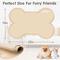 Show in main carousel: UPSKY Non-Slip, Waterproof Silicone Bone-Shaped Dog & Cat Placemat, Large: 22 x 16-in, Beige slide 3 of 9