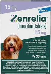Zenrelia (ilunocitinib tablets) for Dogs, 15-mg, 30 tablets