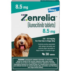 Zenrelia (ilunocitinib tablets) for Dogs, 8.5-mg, 30 tablets