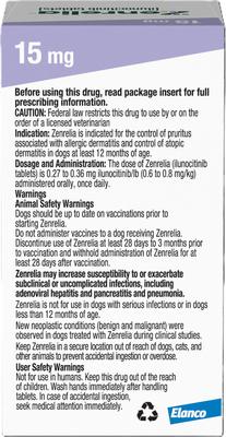 Show full view: Zenrelia (ilunocitinib tablets) for Dogs, 15-mg, 90 tablets slide 2 of 9